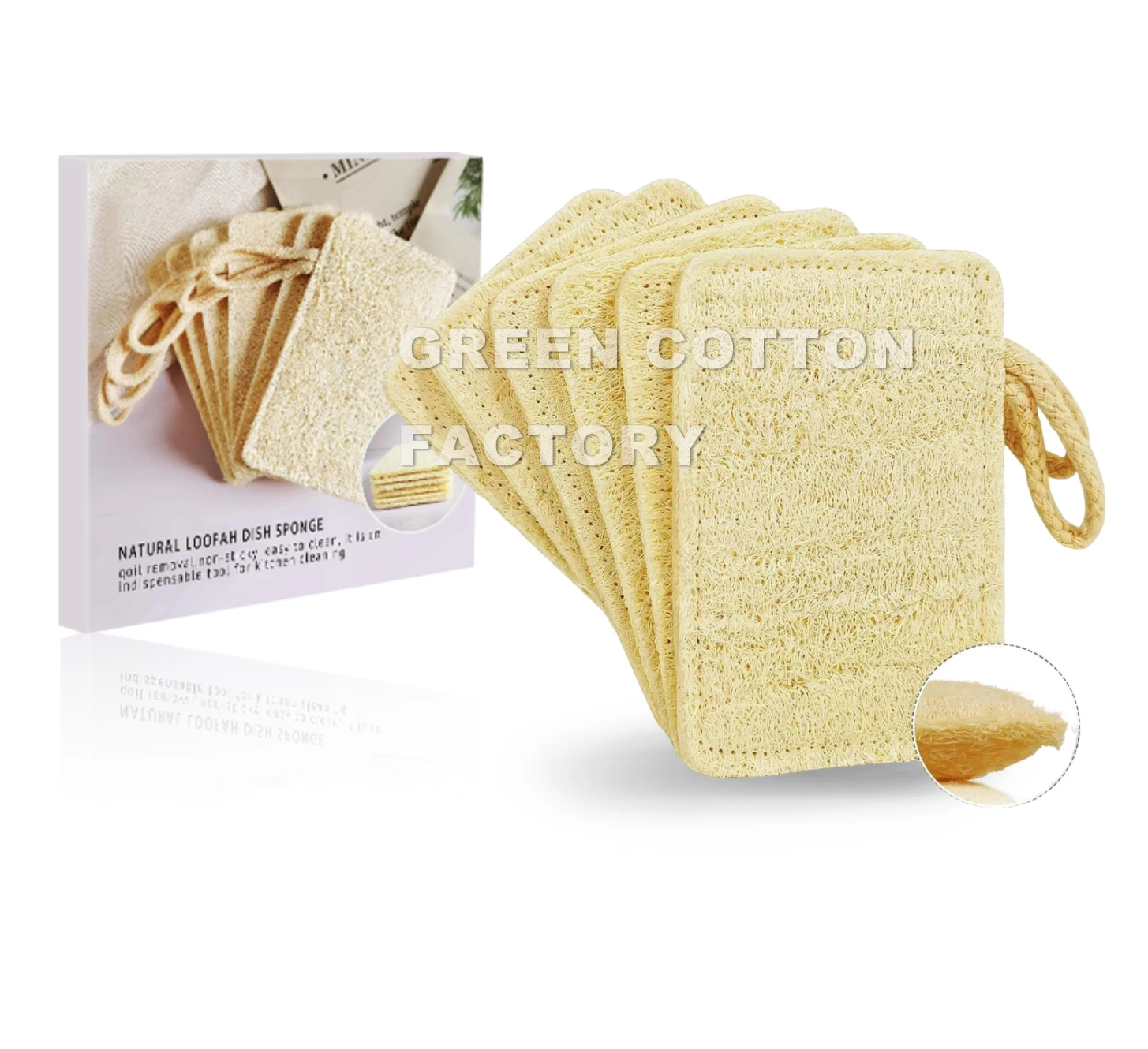 Губки для мытья посуды с натуральным логотипом