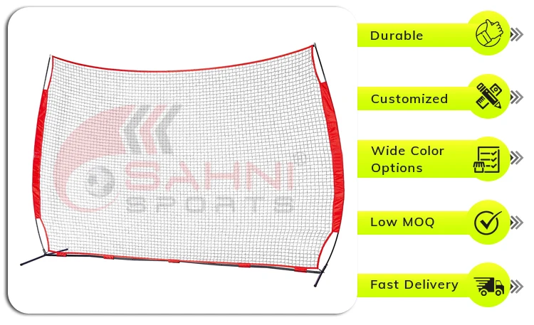 Heavy Duty Metal Construction Easy to Setup Big Boundary Net for Soccer / Football Training Available in Different Colors
