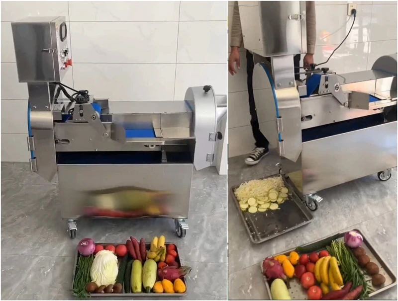 Electric industrial food onion plantain veggie potato chips fruit vegetable chopper slicer slicing dicer cutter cutting machine