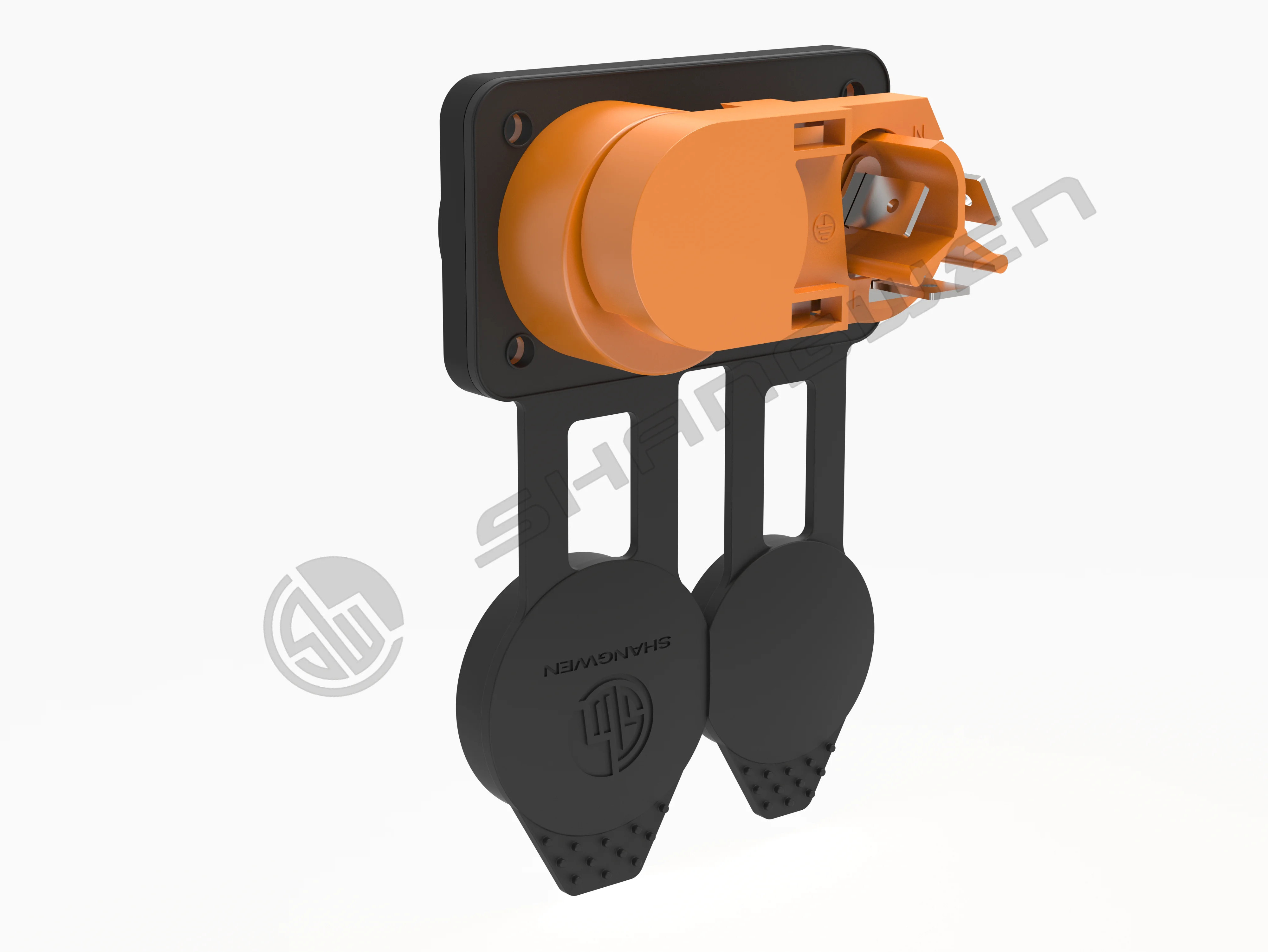 IP65 Outdoor Triple Core 2-in-1 Electrical Connection Lockable PowerCON TRUE1 Chassis Connector with Male Female Pins