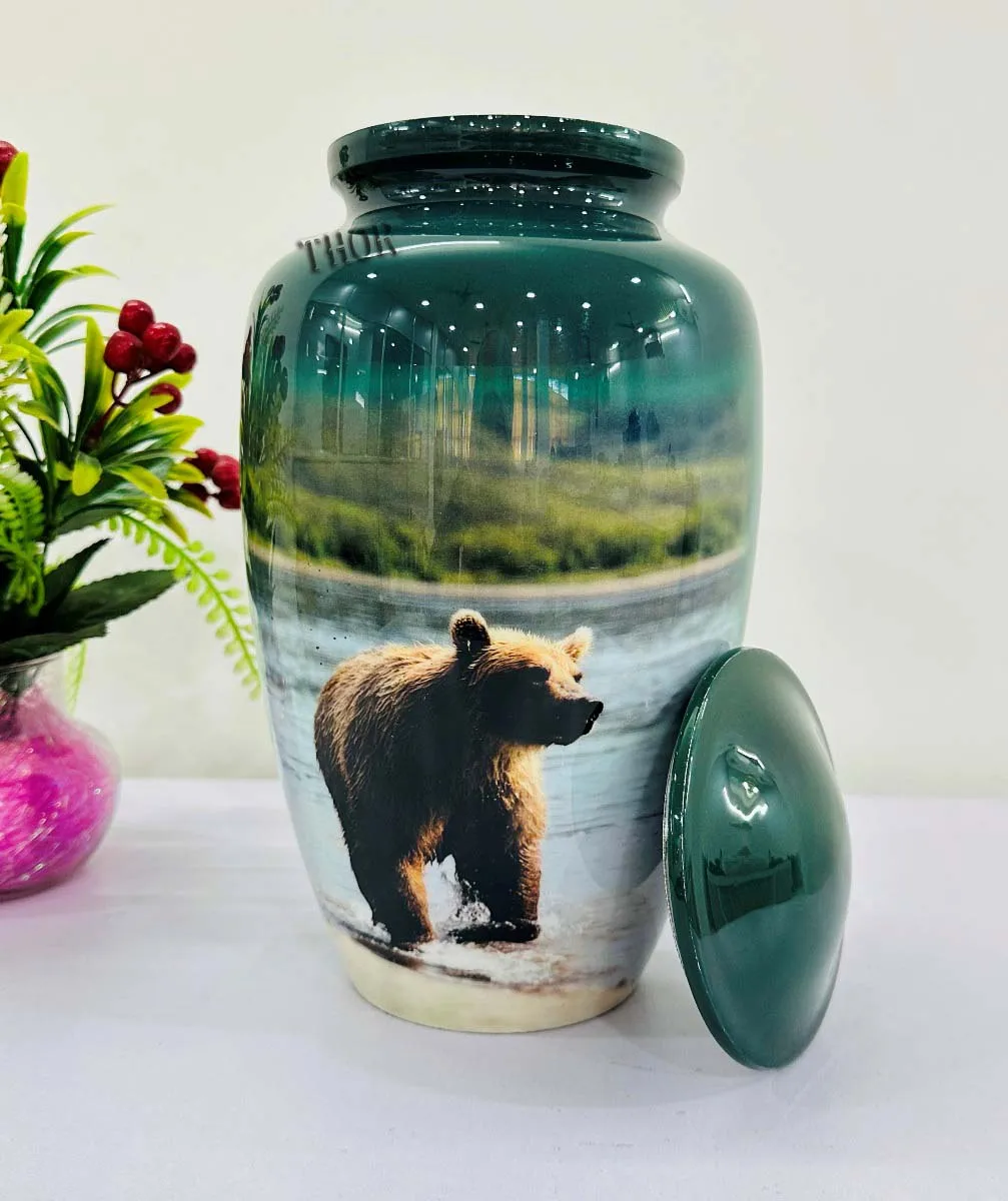 Funeral Cremation Urn for Funeral Bear Cremation Urns for Adult Ashes Men & Women  Cremation Urn for Home Vault or Niche 200 Ibs