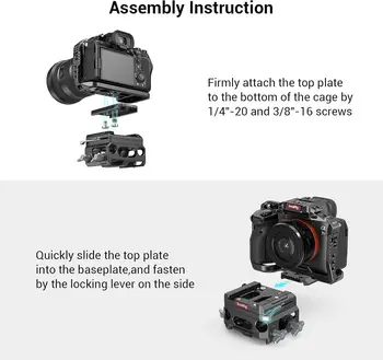 SmallRig Lightweight Base Plate Riser System with Dual 15mm Rod Clamp, Base Plate Magnesium Alloy Version, W/Plate for detail image