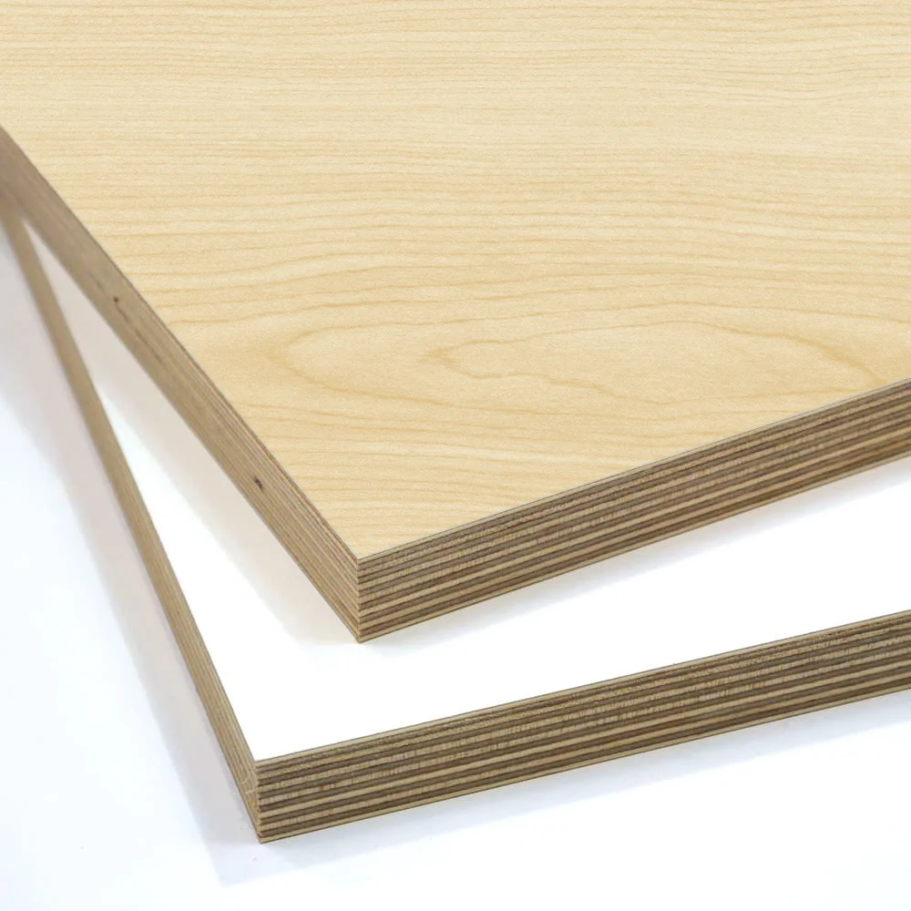 White Melamine Wood Grain Melamine Faced Plywood 15mm 18mm Carb P2 E0