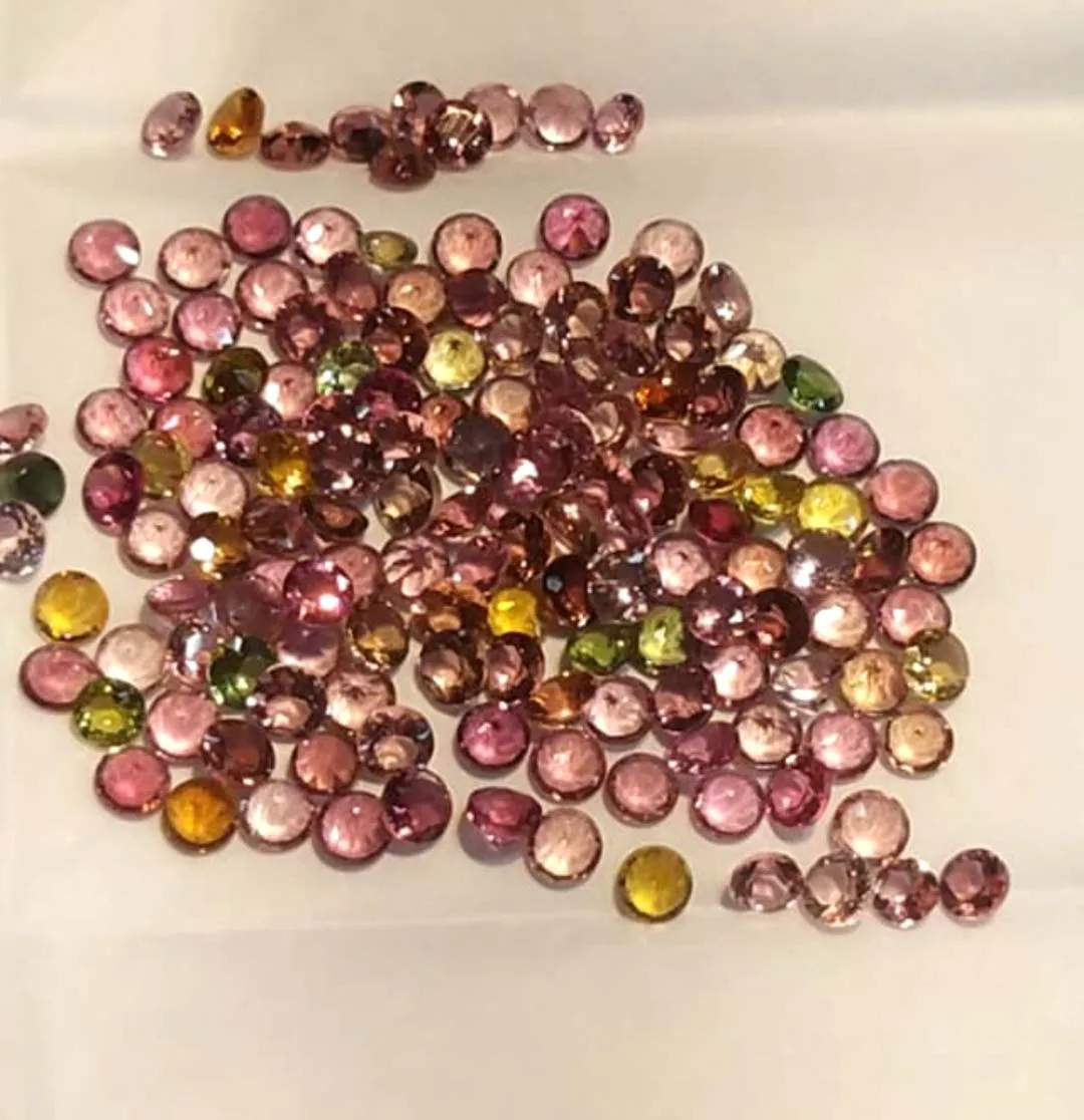 Most Beautiful Multi Color Tourmeline Gemstone 10 mm in Size Smooth Oval Cabochon Gems for Wedding Jewelry Colorful Stone
