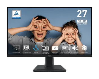 MSI MP275 27 Inch IPS Screen 100Hz Built-in Dual Speakers Wall Mountable Audio Eye Protection MSI Office Monitor