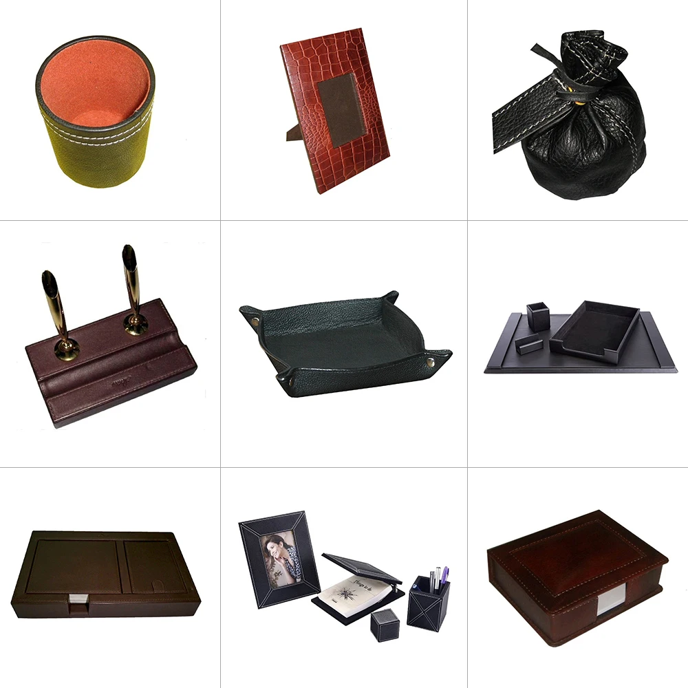 Настольный органайзер для стола и другие аксессуары лучший офисный топ продаж кожаный современный индивидуальный дизайн