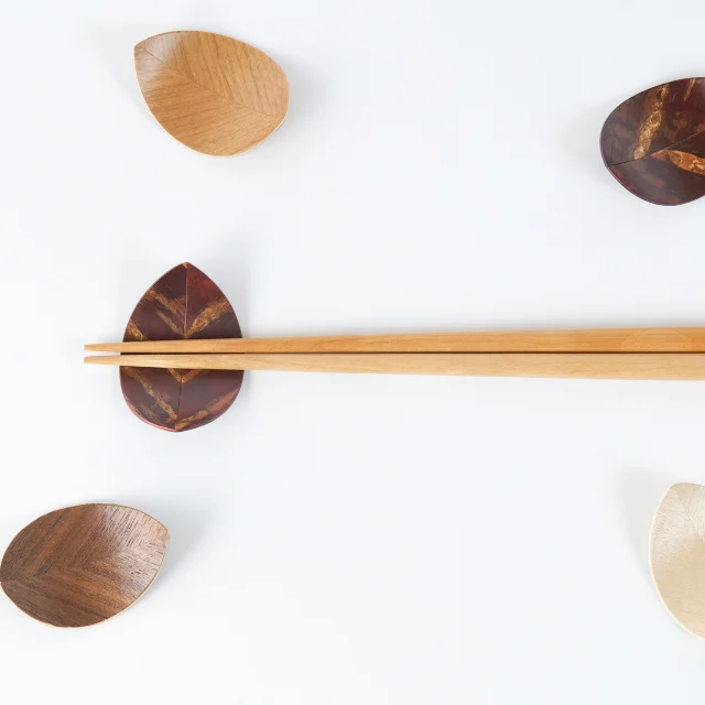 High Quality Petal Shape Design Wooden Spoon Fork Chopsticks Holder
