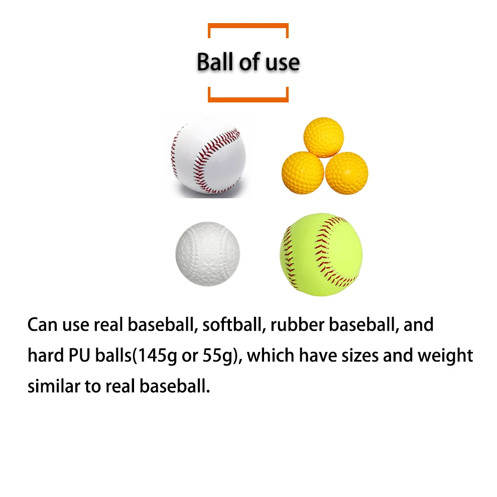 Professional Baseball Softball Combo Pitching Machine Batting Exercise