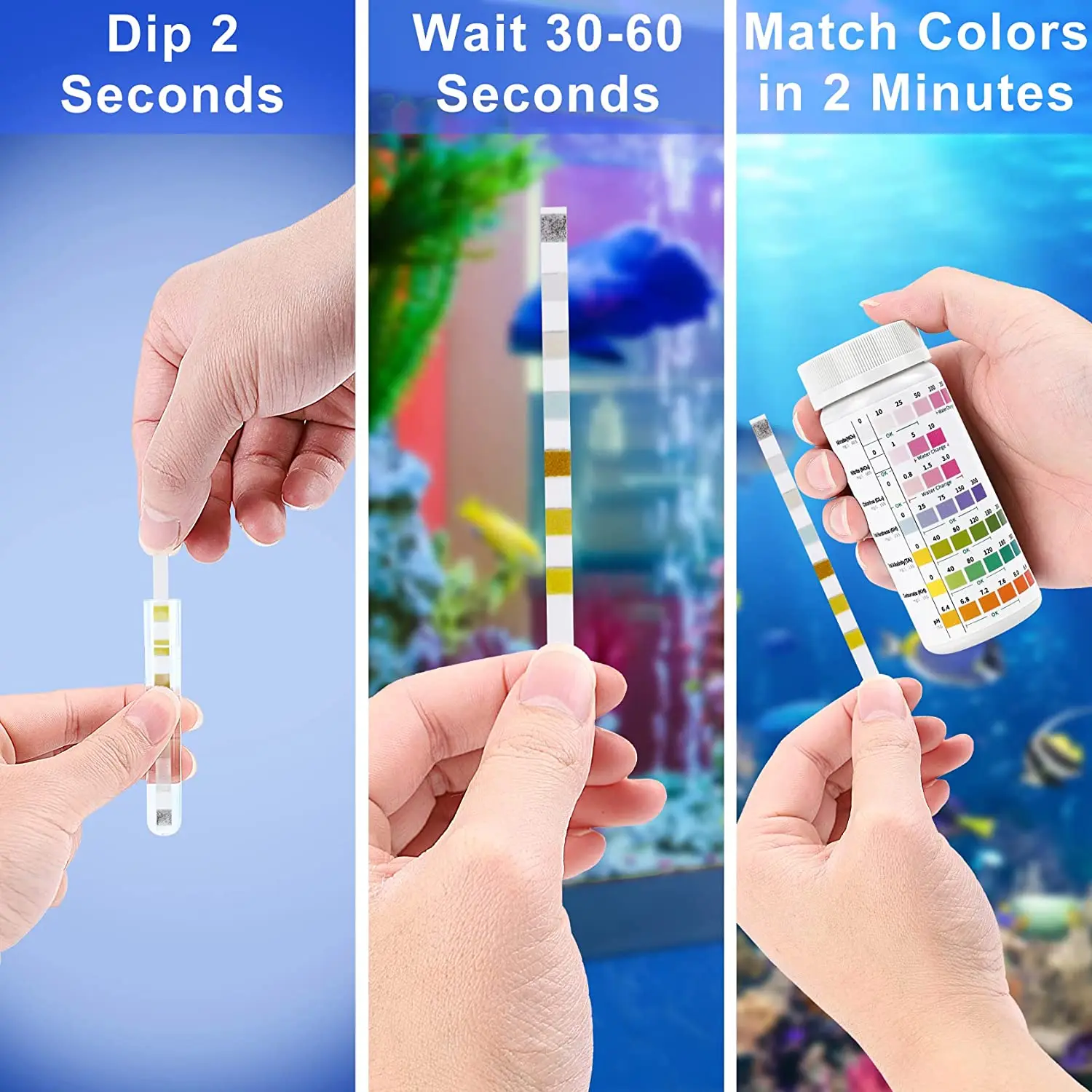 7 In 1 Fast & Accurate Water Testing Strips For Aquarium/pond/pool