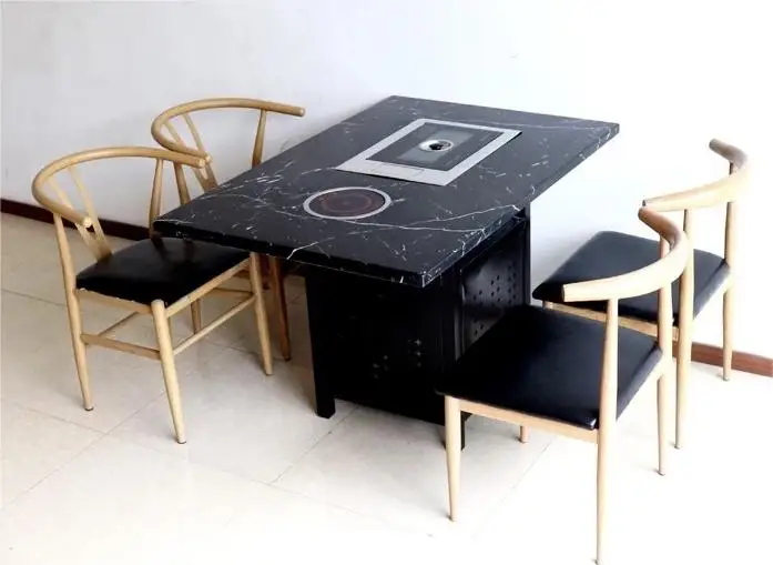 Barbecue and Hot Pot in Table for Restaurant Built in Square