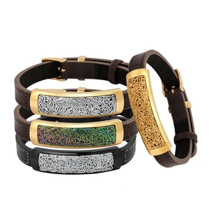 TIZTI  Leather Bracelet Manufacturer Man Fashion Jewelry Bracelets Bangles Stainless Steel Wire Wholesale Bracelet for Men