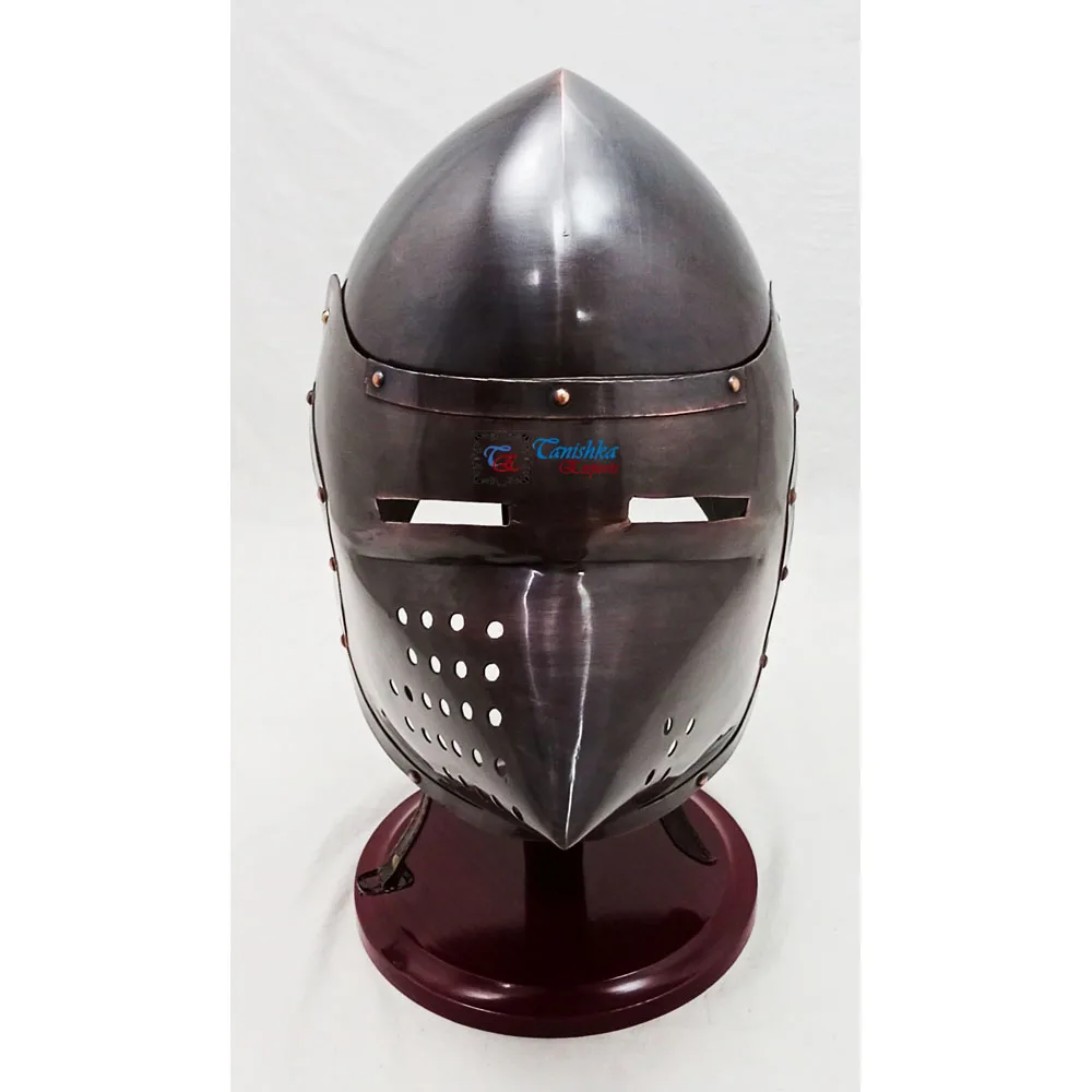 Xiv Century Medieval Crusader Pig Face Helmet Battle Ready Knight ...