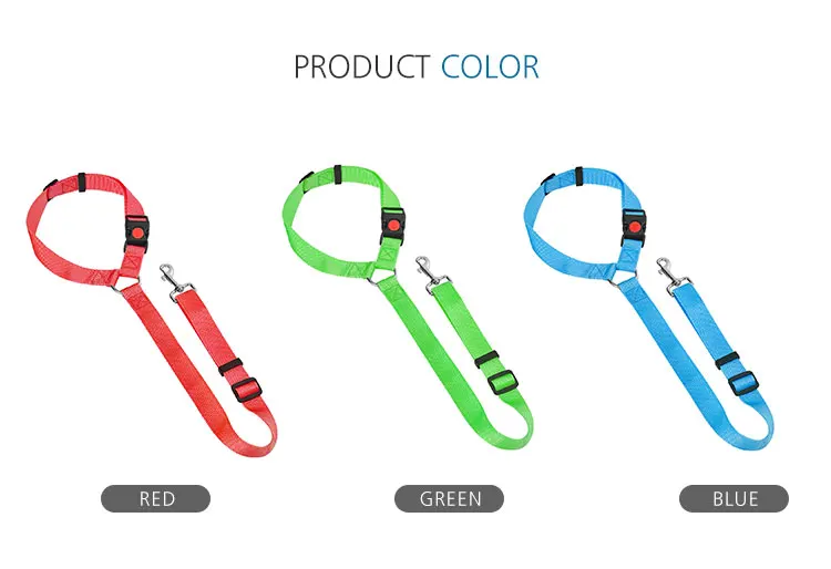 Premium Colorful Dog Seat Belt Nylon Pet Car Seat Belt Strap Simpleuse