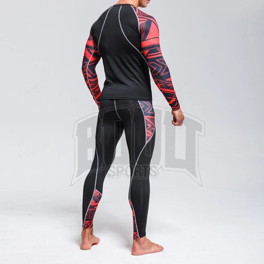 Men Compression Wear Long Sleeves Base Layer And Compression Legging
