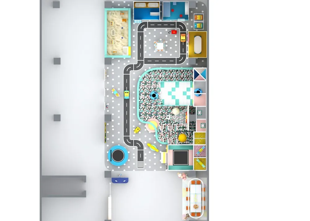 Feelkids ALITA-TQ26004 High-Capacity Indoor Galvanized Pipe PE Board Plastic Multi-Play Kids Activity Center Exercise Equipment factory