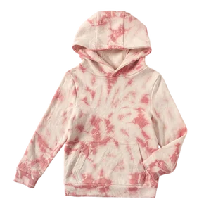 Custom Vintage Distressed Plant Dye Tie Dye French Terry Girl Hoodie Spring Pullover Sweatshirt