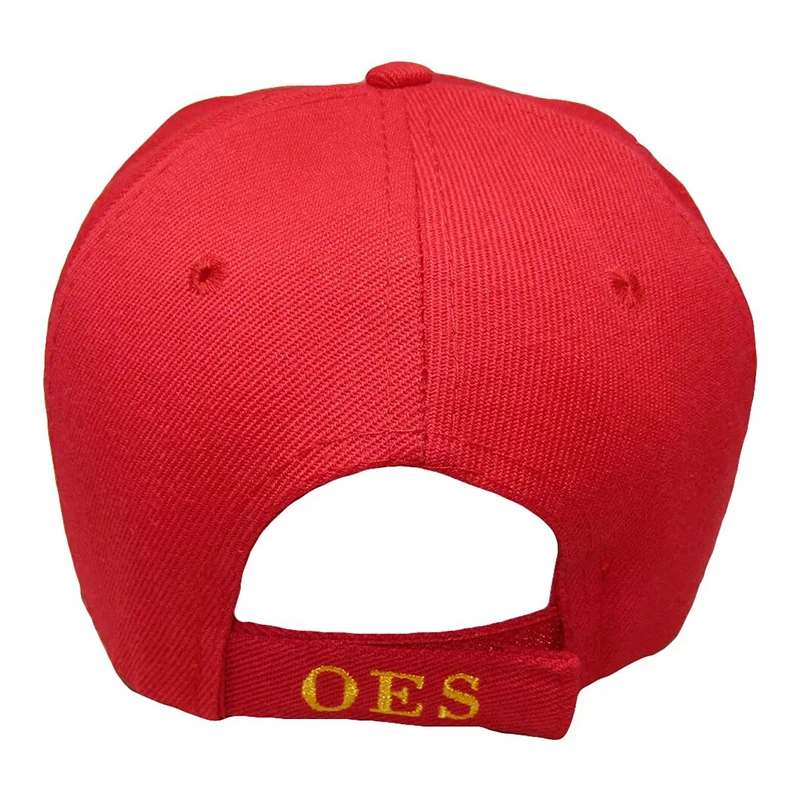 Mason OES Order of the Eastern Star Red 100% Acrylic Shadow Embroidered Hat Cap Regalia Embroidery Letter Hip Hop Custom Hats