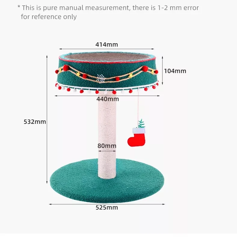 Hot Selling Corrugated Cardboard Cat Scratcher Christmas Tree Pet