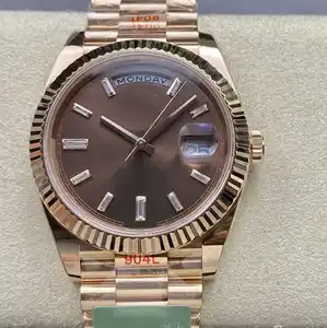 High-quality Stainless Steel Business Style Men's Mechanical Watch Classic Gold Diameter Luxurious Waterproof Automatic Watches