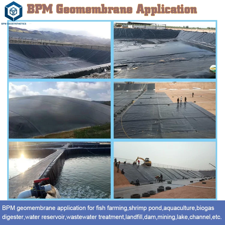 40 Mil Plastic Dam Linings Pond Hdpe Geomembrane Lining Sheets 1mm