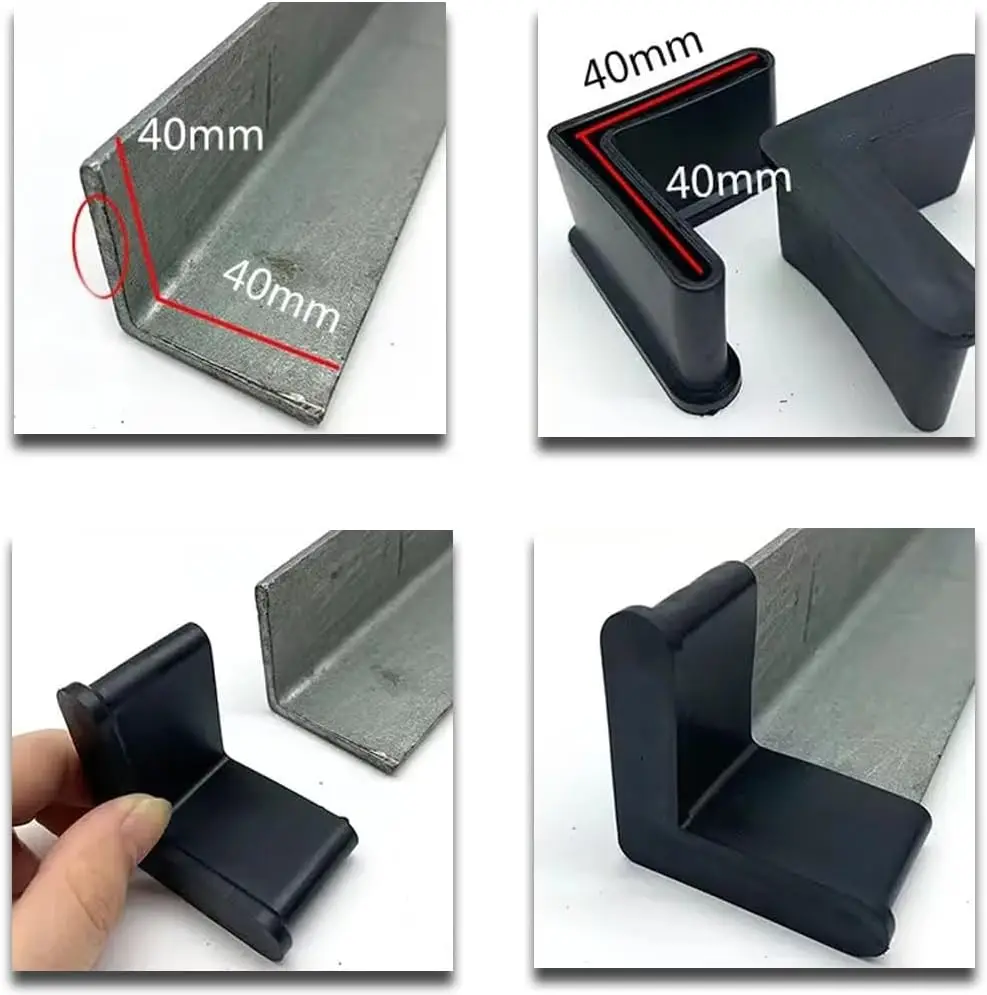 L Shaped Rubber Trim Shaped Rubber Angle Iron Caps,Furniture Rubber Leg