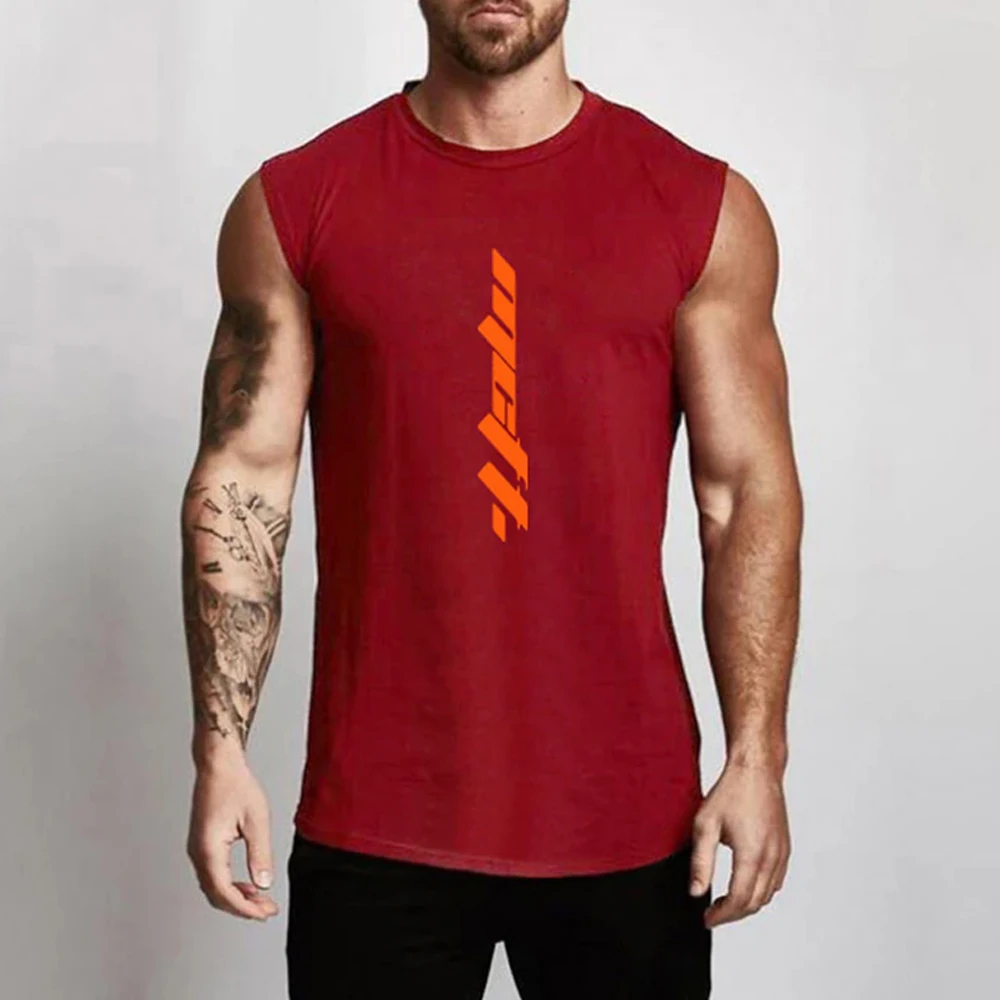 Summer Gym Tank Top Men Workout Sleeveless Shirt Bodybuilding Clothing
