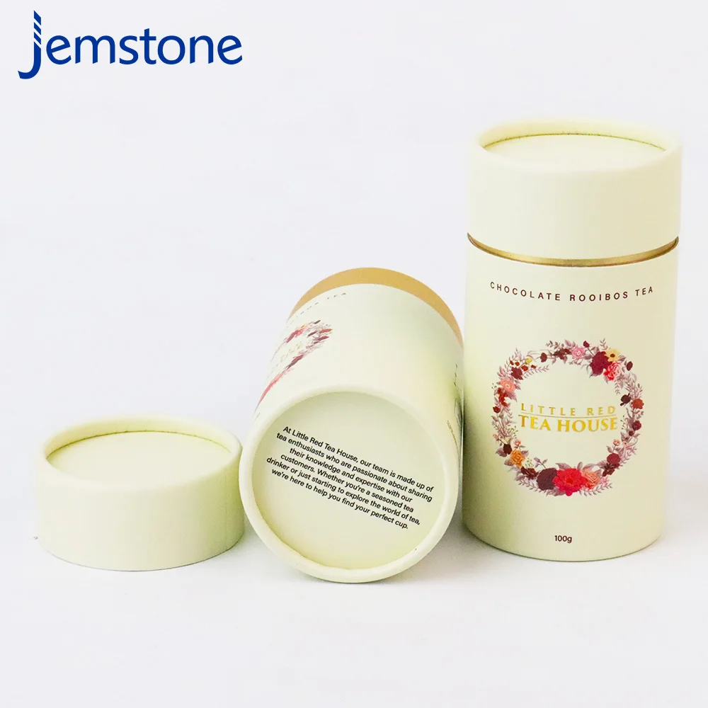 Free Design CMYK Printing Cylindrical Paper Tube Cardboard Tube Packaging for CHOCOLATE ROOIBOS TEA