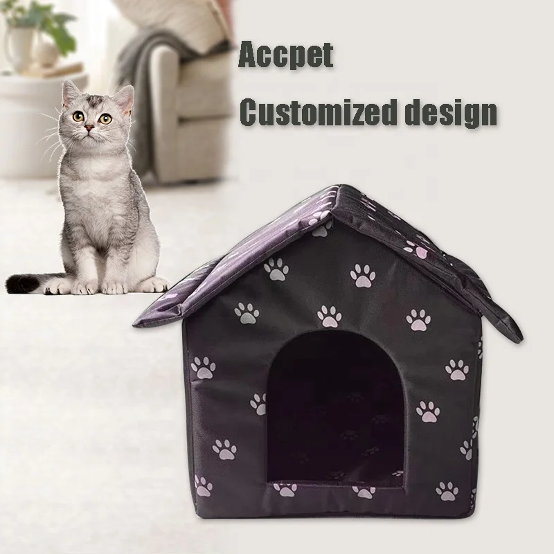 Factory Wholesale Collapsible Outdoor Cat House Pet Shelter Waterproof