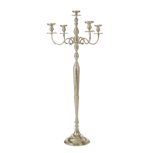 Crystals Candel Holder Tall,5 Head Gold Crystals Candelabra
