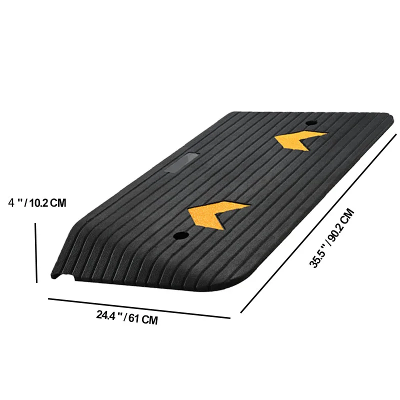 Odorless Slipless Reflective Rubber Home-use Ramp Threshold Ramp for Mobility Scooter , Motorcycle manufacture