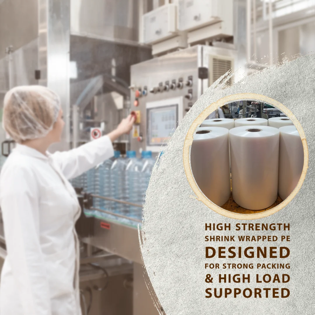 LDPE термоусадочная пластиковая пленка толщина 70-75 микрон промышленный класс сильная формула упаковка для напитков бутылка питьевой воды