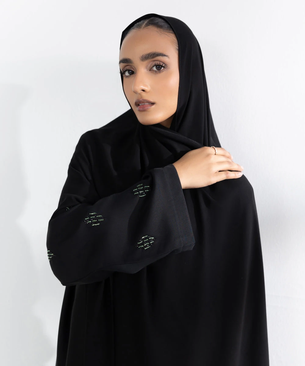chinese dress ladies Modest Front Open Jade Green Abaya for Kids Girls S