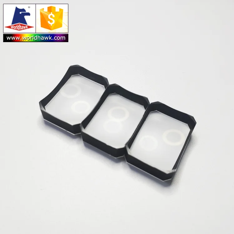 Edge Cut square Spherical Lens with Black Paint