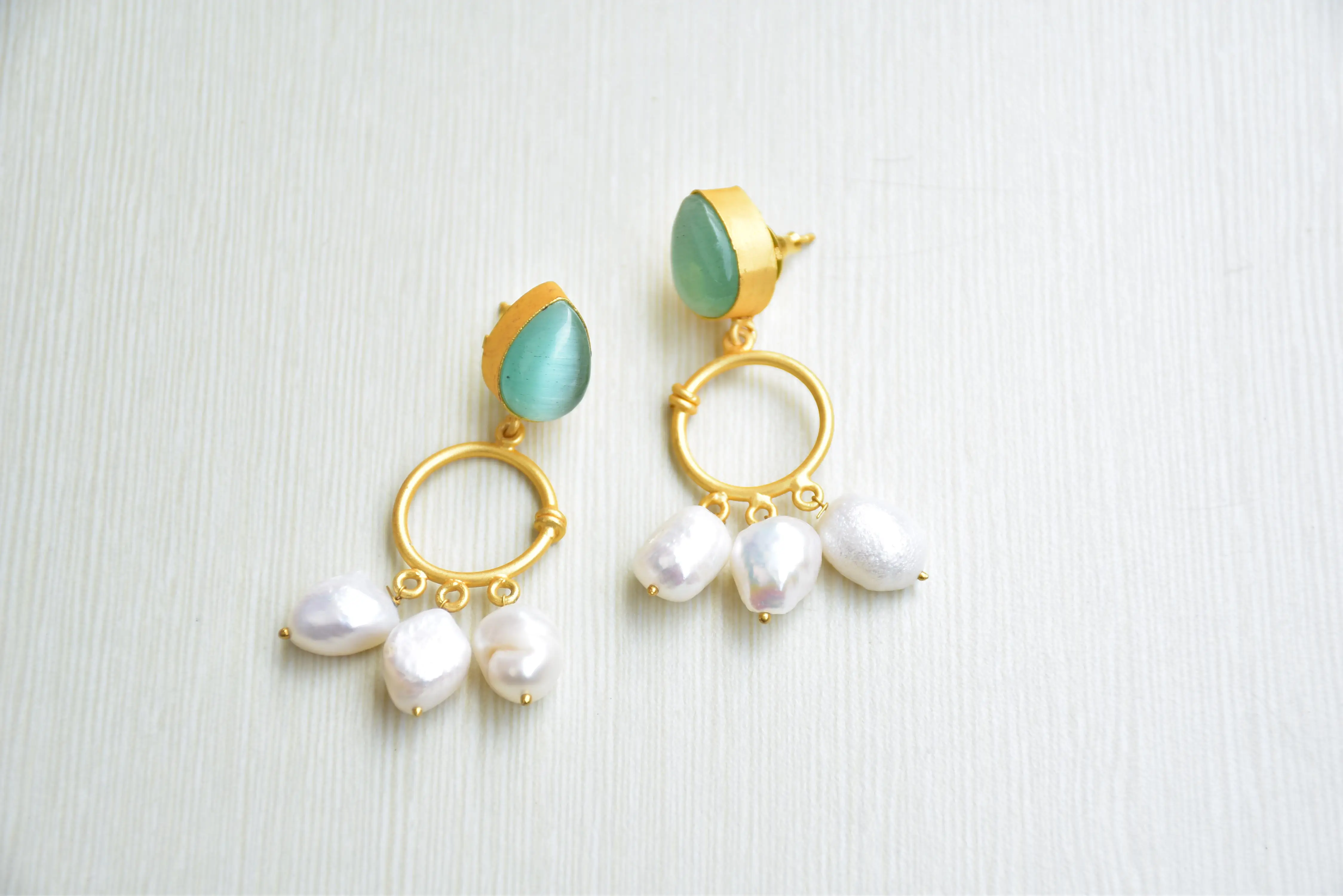 Natural Freshwater Pearl Drop Earrings Crystals Wholesale Luxury
