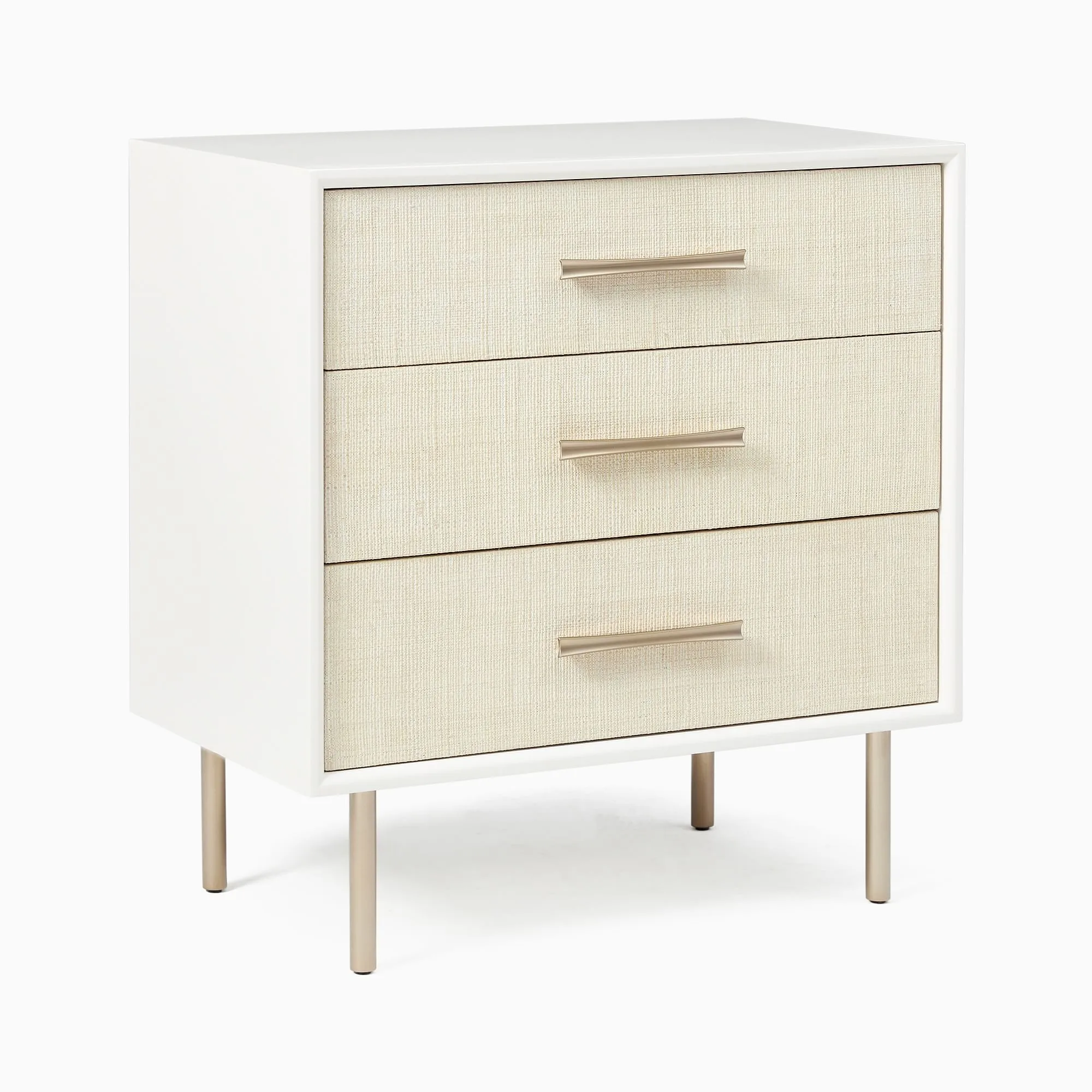 Custom Modern Minimalist Oak Wood Bedside Table with Three Drawers Durable Storage Adjustable Extendable Features Home Furniture