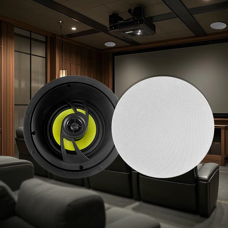 New 6-Inch HiFi Ceiling Sound System Speakers with 25mm Tweeter 8 Ohm for Home Theatre