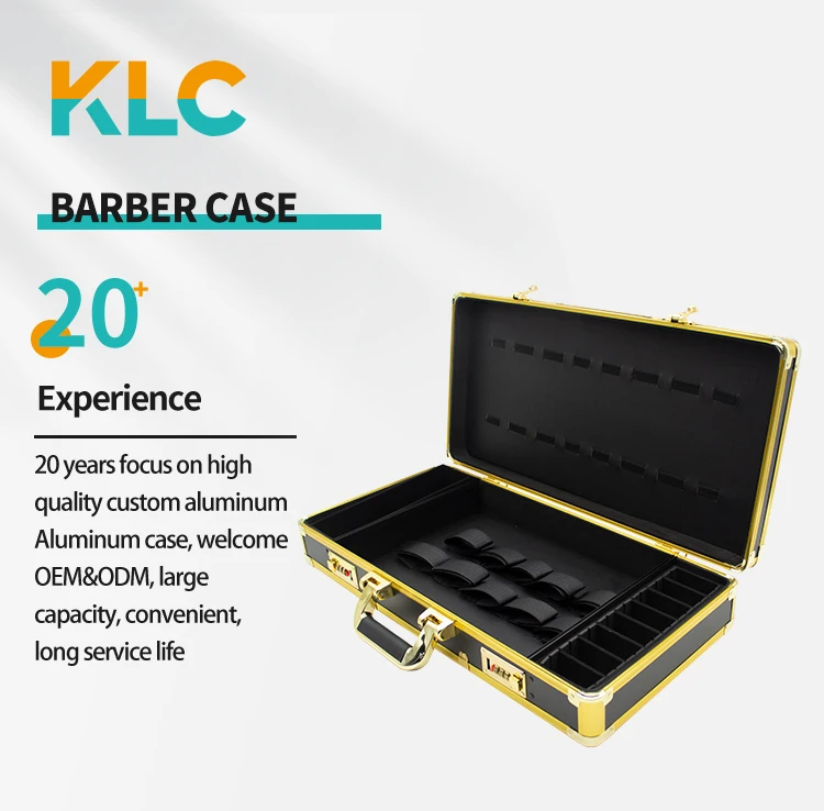 Dreamcase Professional Traveling Barberia Briefcase Large Password Gold