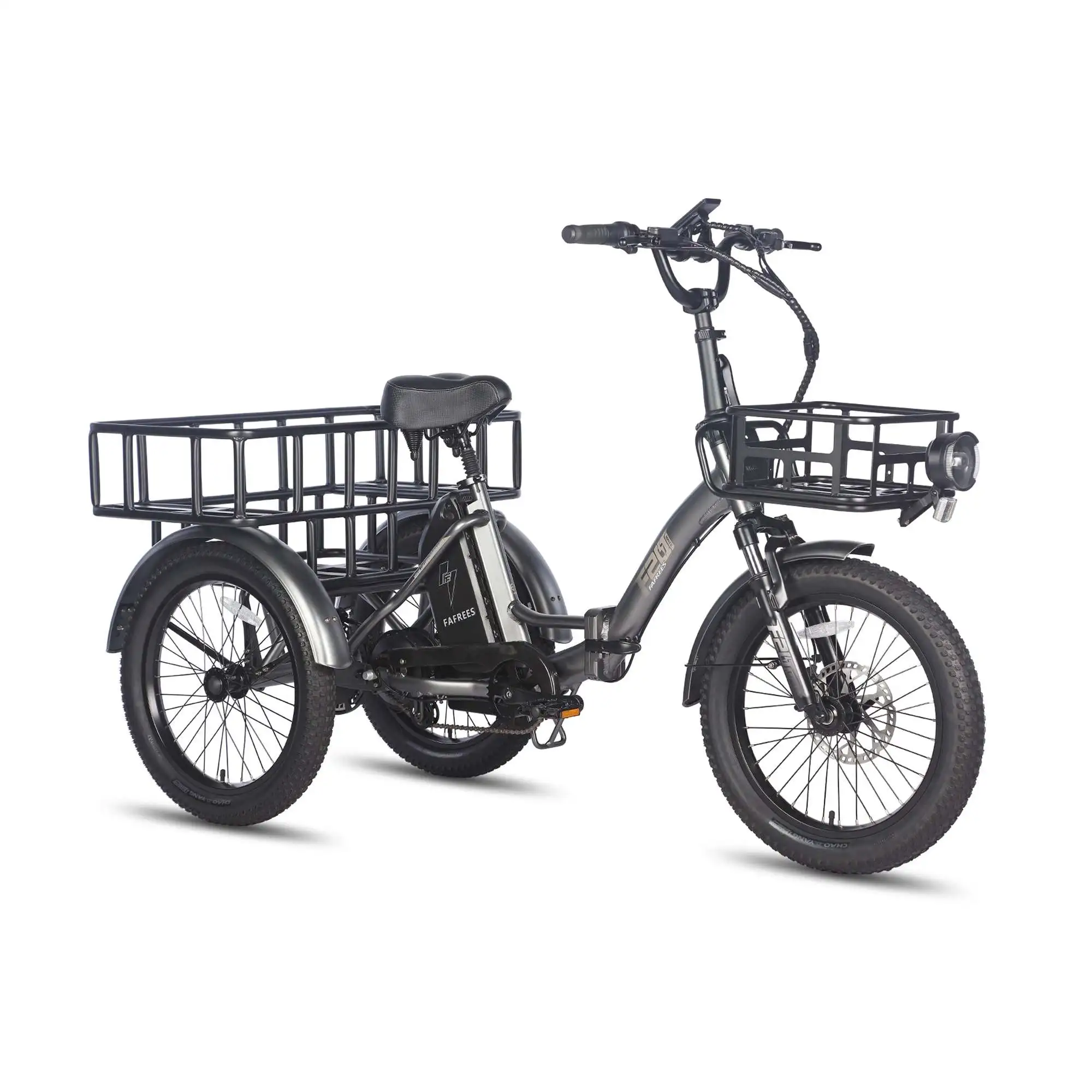 EU UK Warehouse FAFREES F20 Mate Electric Cargo Trike 180kg Capacity, 110KM Range, Folding Design