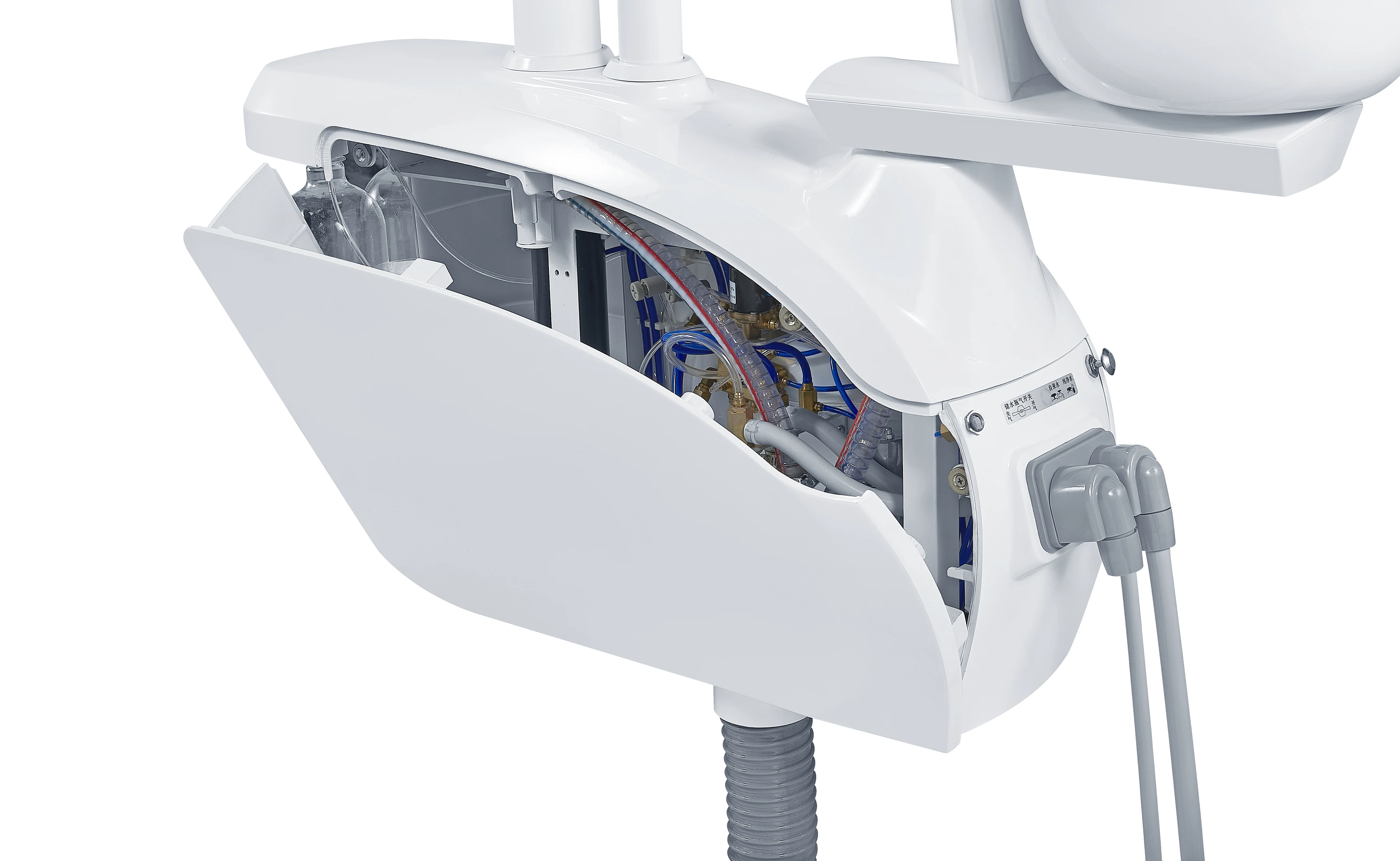 CE/ISO/US Certified Dental Chair with Metal Butterfly-Shape Backrest & Micro Fiber Leather Cushion