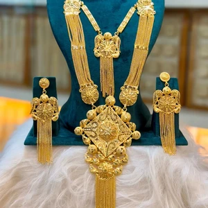 2026 Best Buy Indian Manufacturer Inspired Vintage 24K Gold Plated Copper Jewelry Set Diamond Classic Comoros Fashion Jewelry