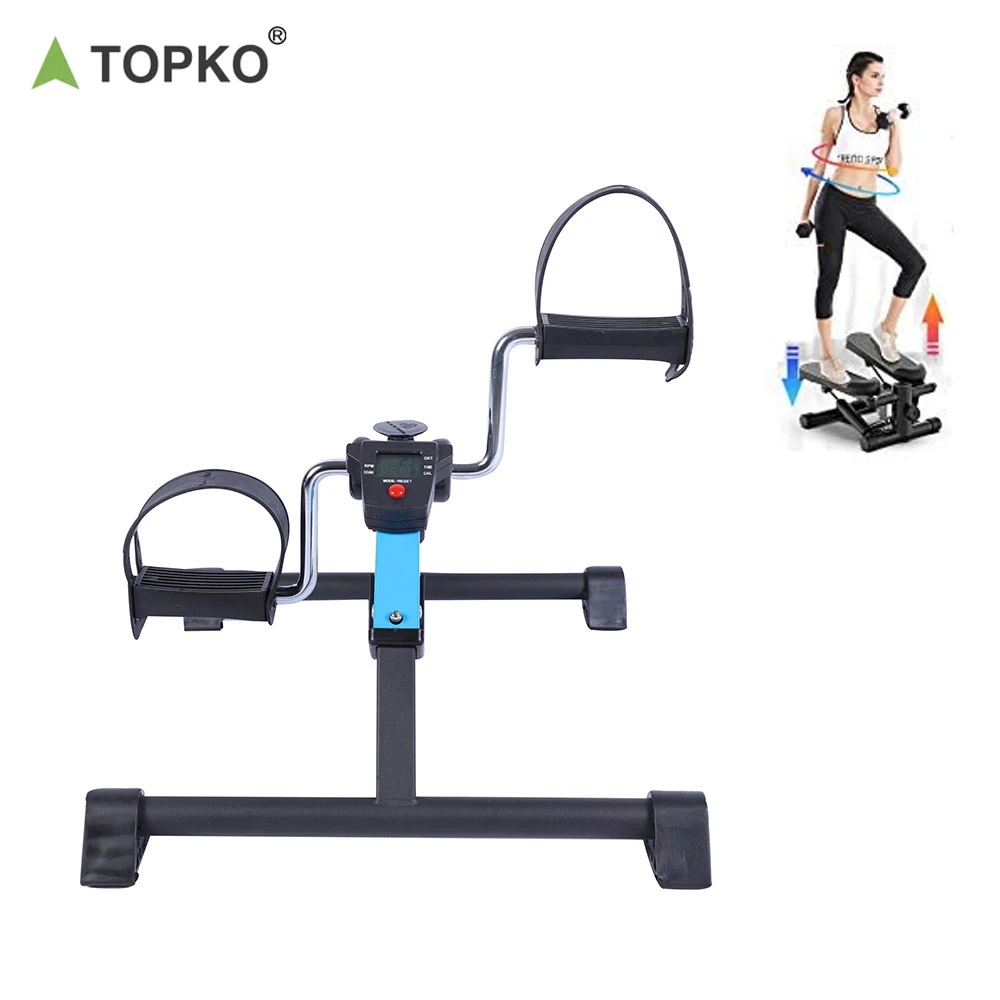 Topko Foldable Exercise Stepper Home Indoor Step Mini Bike Leg ...
