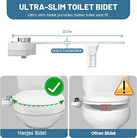 2023 New Ultra Slim Warm & Cold Water Toilet Bidet Attachment Dual ...