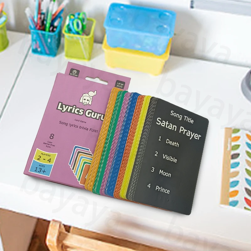 Custom Eco-Friendly Paper Playing Cards Fun Educational Learning Tools for Children Braille Music Singing Flashcards