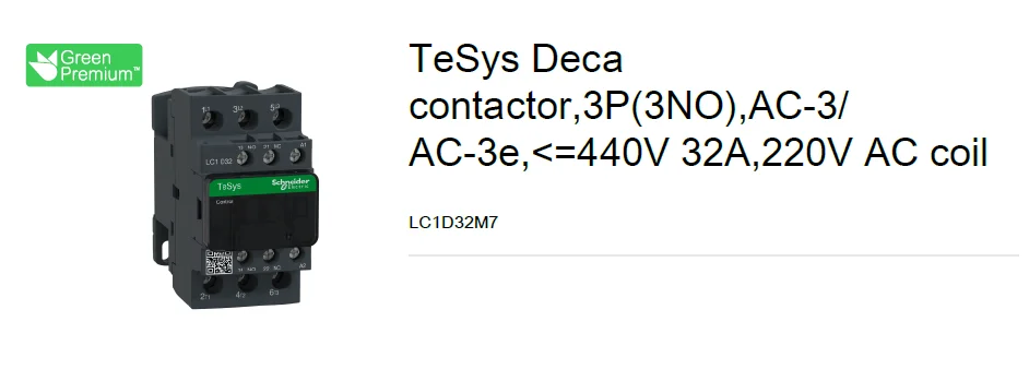Telemecanique lc1d3201m7 contattore 3ph 32a 220v