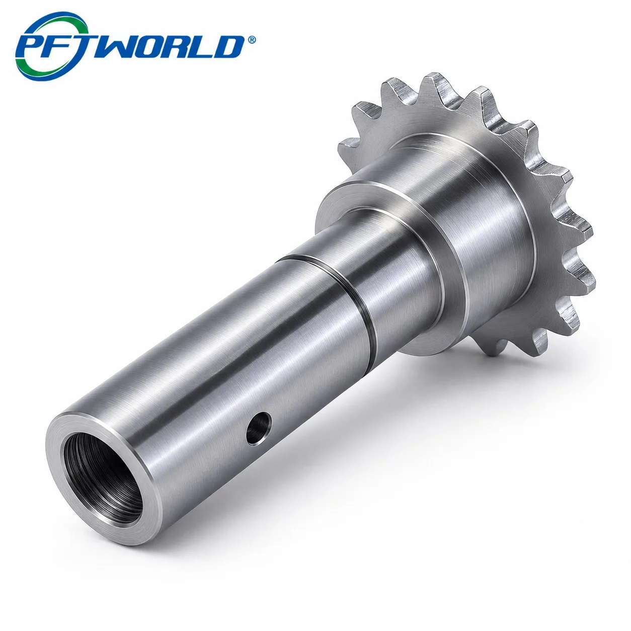 PFTWORLD precision CNC machined gear shaft