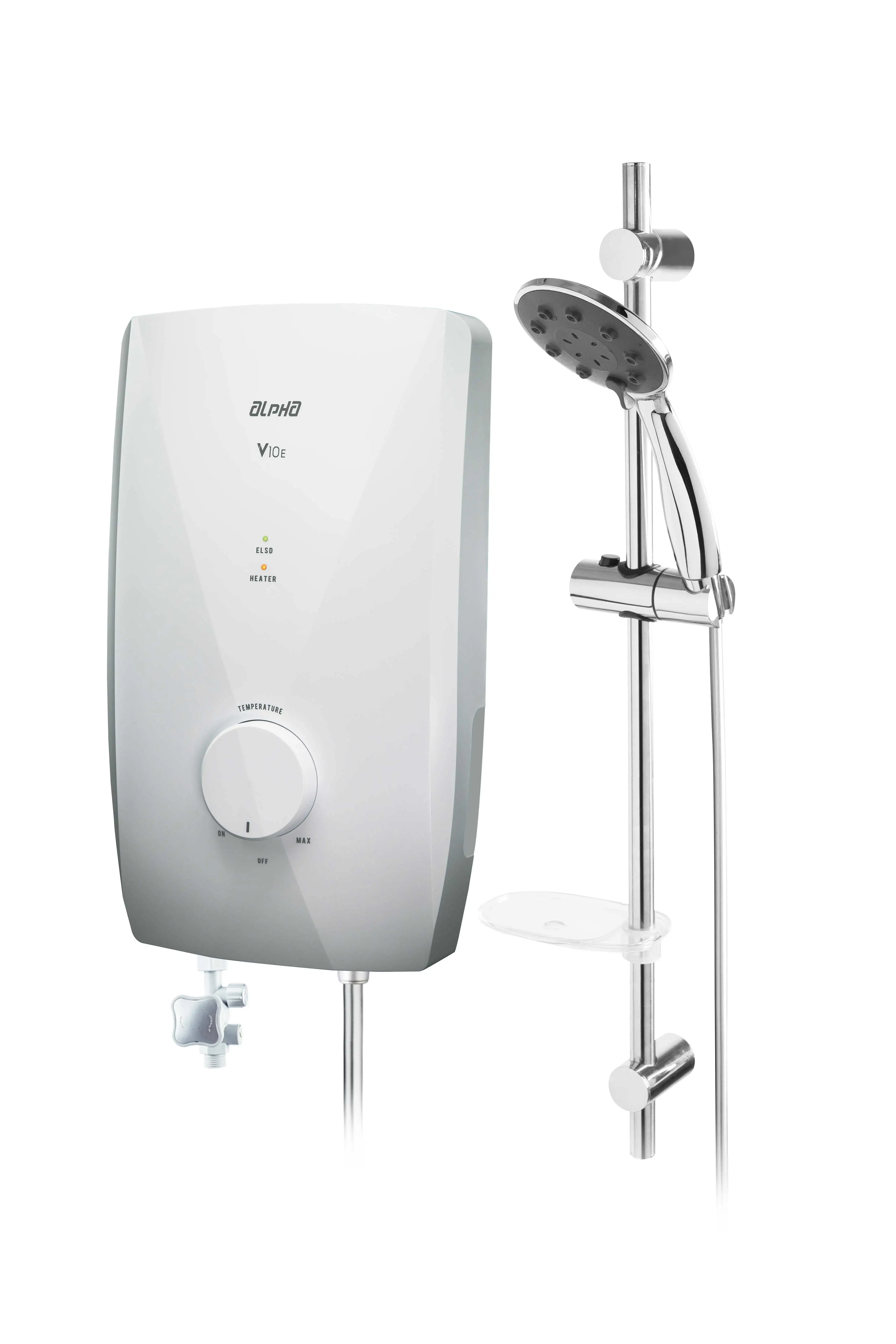 New V10i Series Tankless Electric Water Heater White Color Shower ...
