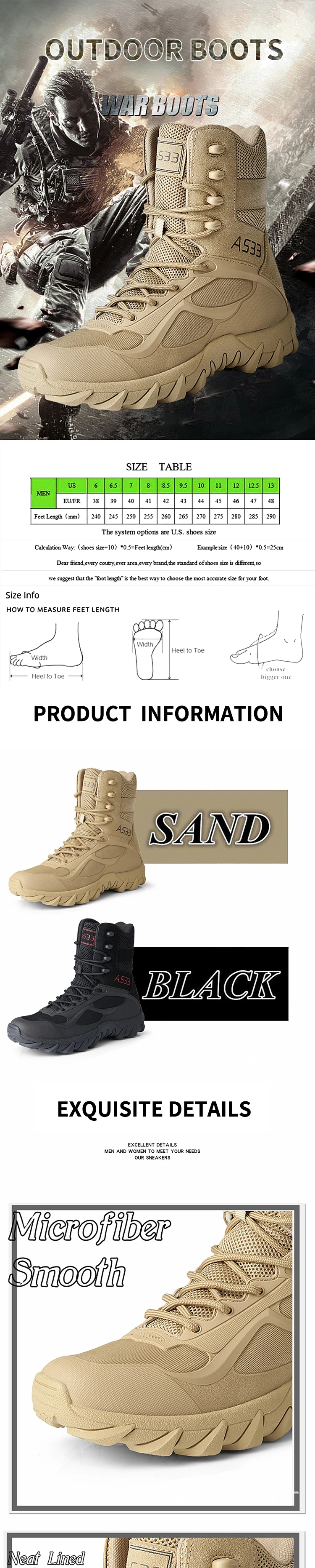 Crossborder Plussize Breathable Tactical Boots Special Forces Outdoor