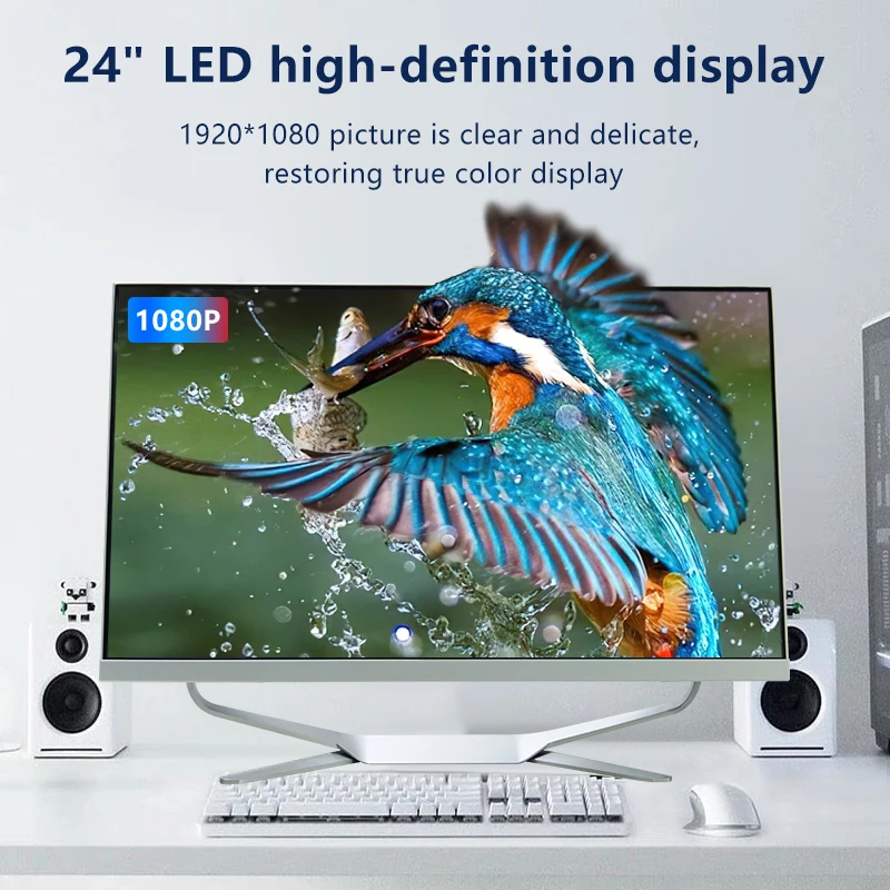 Discrete Graphics Win-dows Intel-E5 ALL in ONE PC E52673V3 CPU New Dedicated Card High End GTX HDS24 24 Inch Gaming Computer