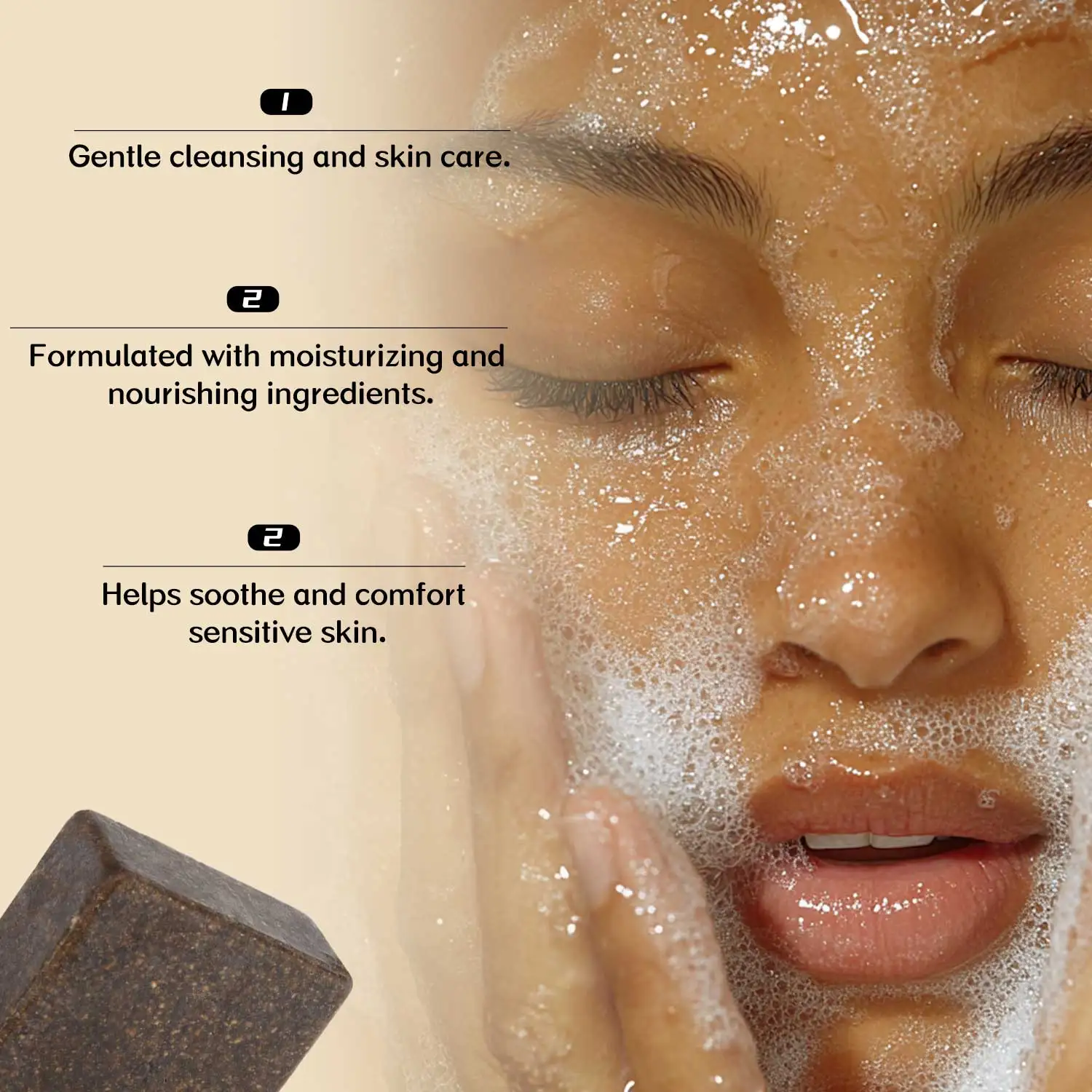 Private Label Hot Selling Nourishing Skin Deep Cleansing African Black Soap Premium Raw African Black Soap