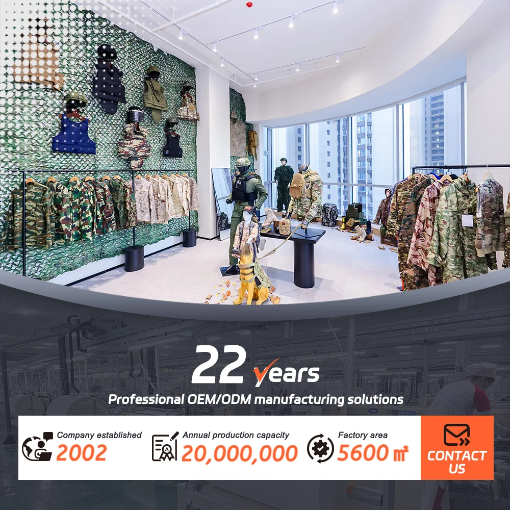 Hunting Camo Polyester Combat Suit Outdoor Men Shirt and Pants Set Camouflage Security Guard Tactical Uniforms